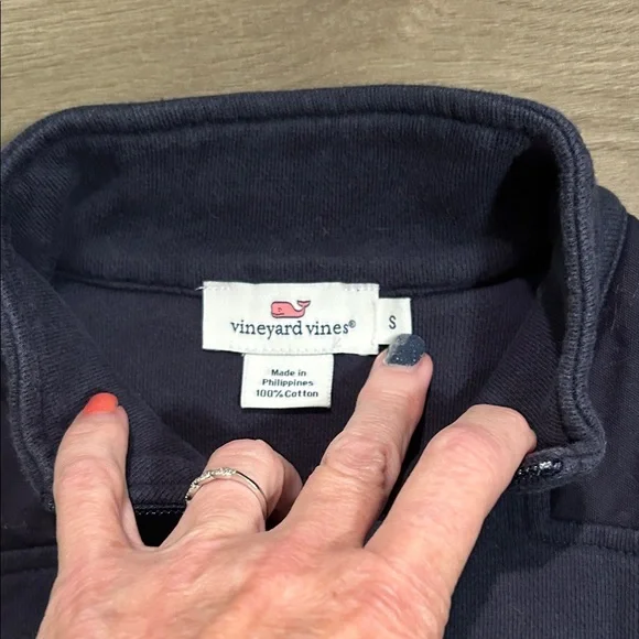 Kid's Navy Quarter-Zip Sweatshirt - Picture 2 of 6